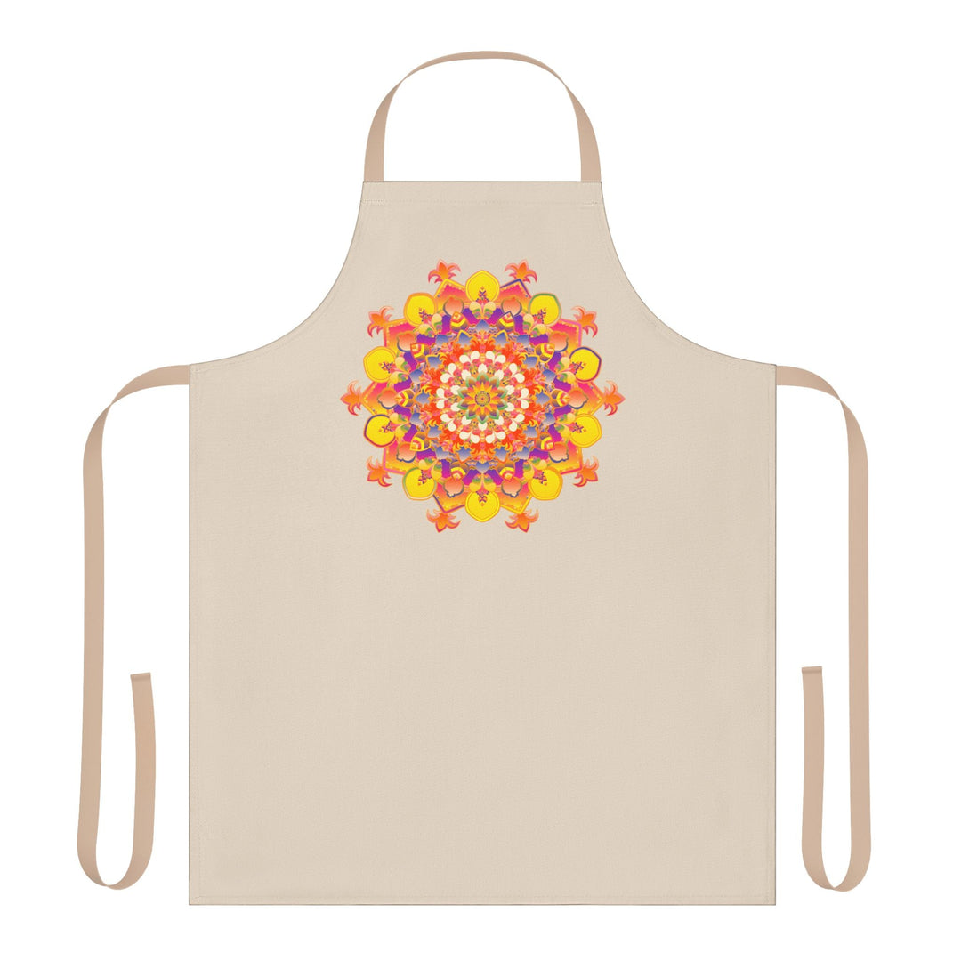 Mandala Art Apron - Colorful Floral Design All Over Prints - Blululi