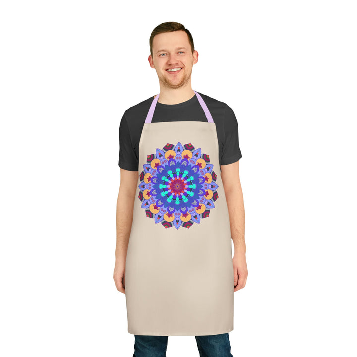 Mandala Art Apron - Colorful Floral Design All Over Prints - Blululi