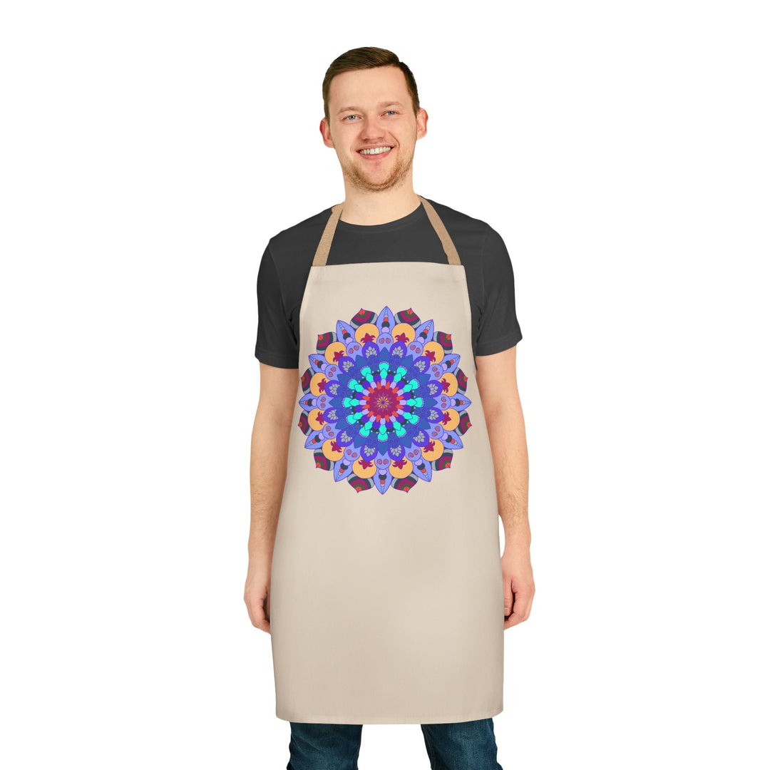 Mandala Art Apron - Colorful Floral Design All Over Prints - Blululi