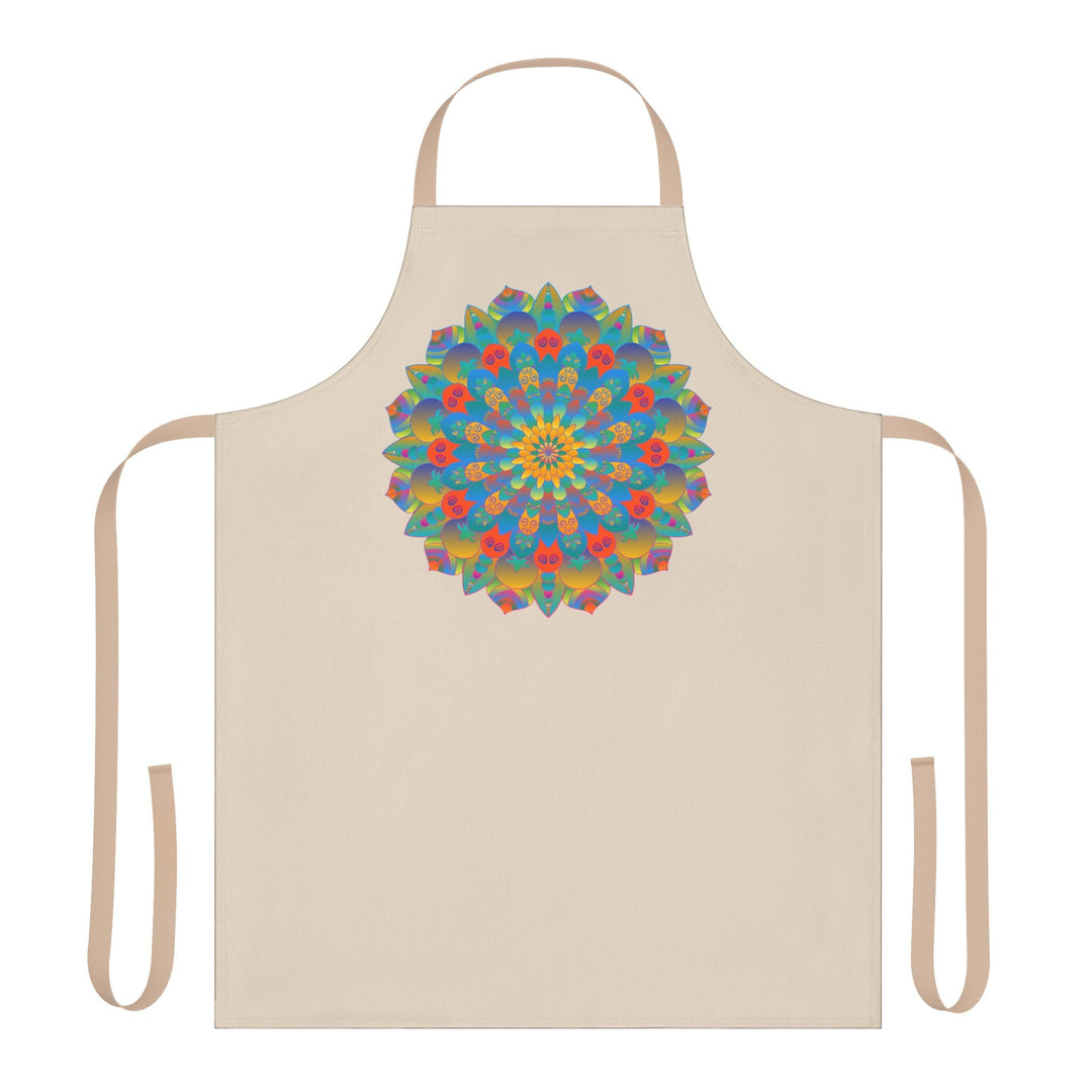 Mandala Art Apron - Colorful Floral Design All Over Prints - Blululi