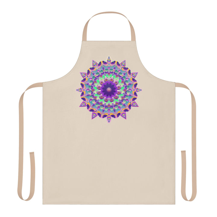 Mandala Art Apron - Colorful Floral Design All Over Prints - Blululi