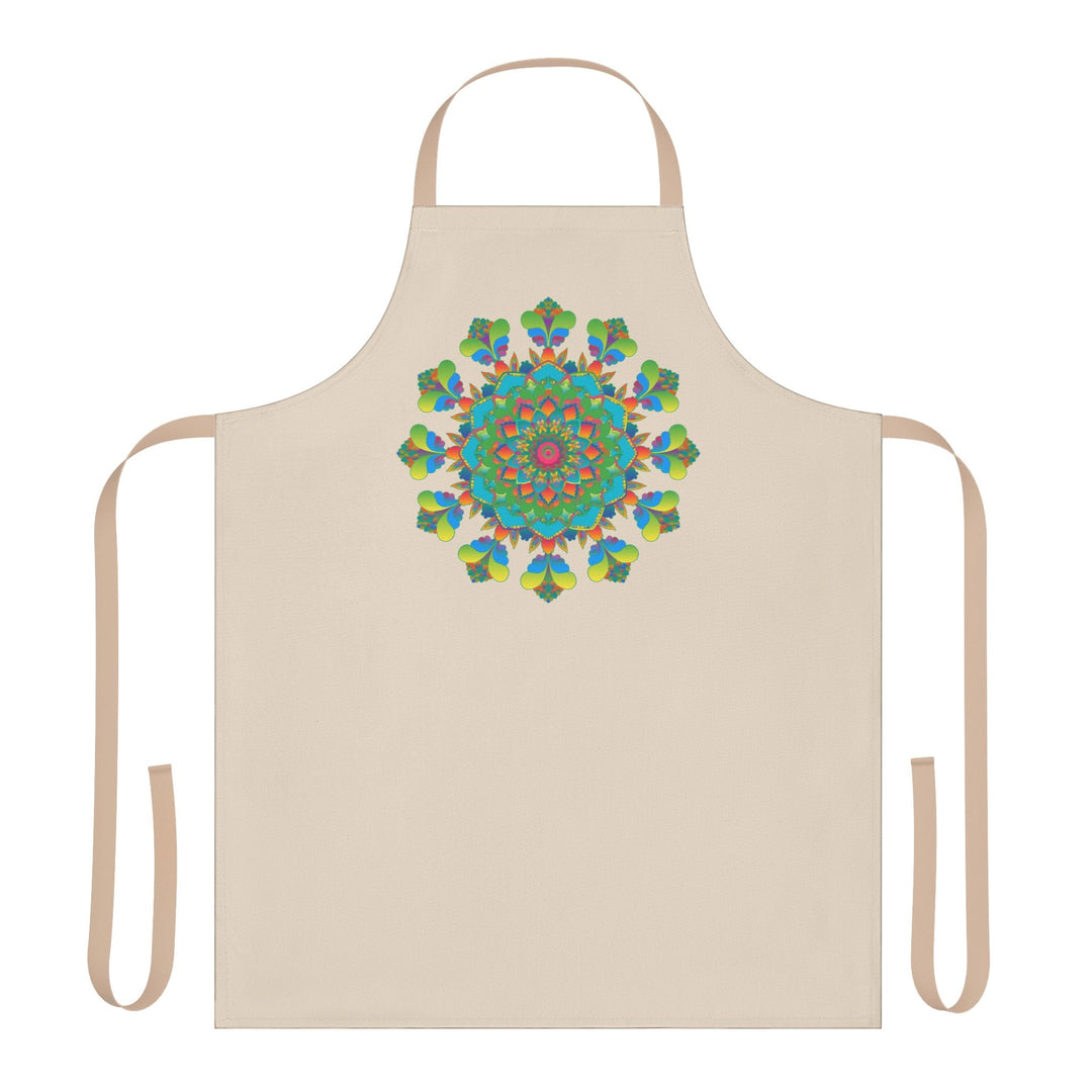 Mandala Art Apron - Colorful Floral Design All Over Prints - Blululi