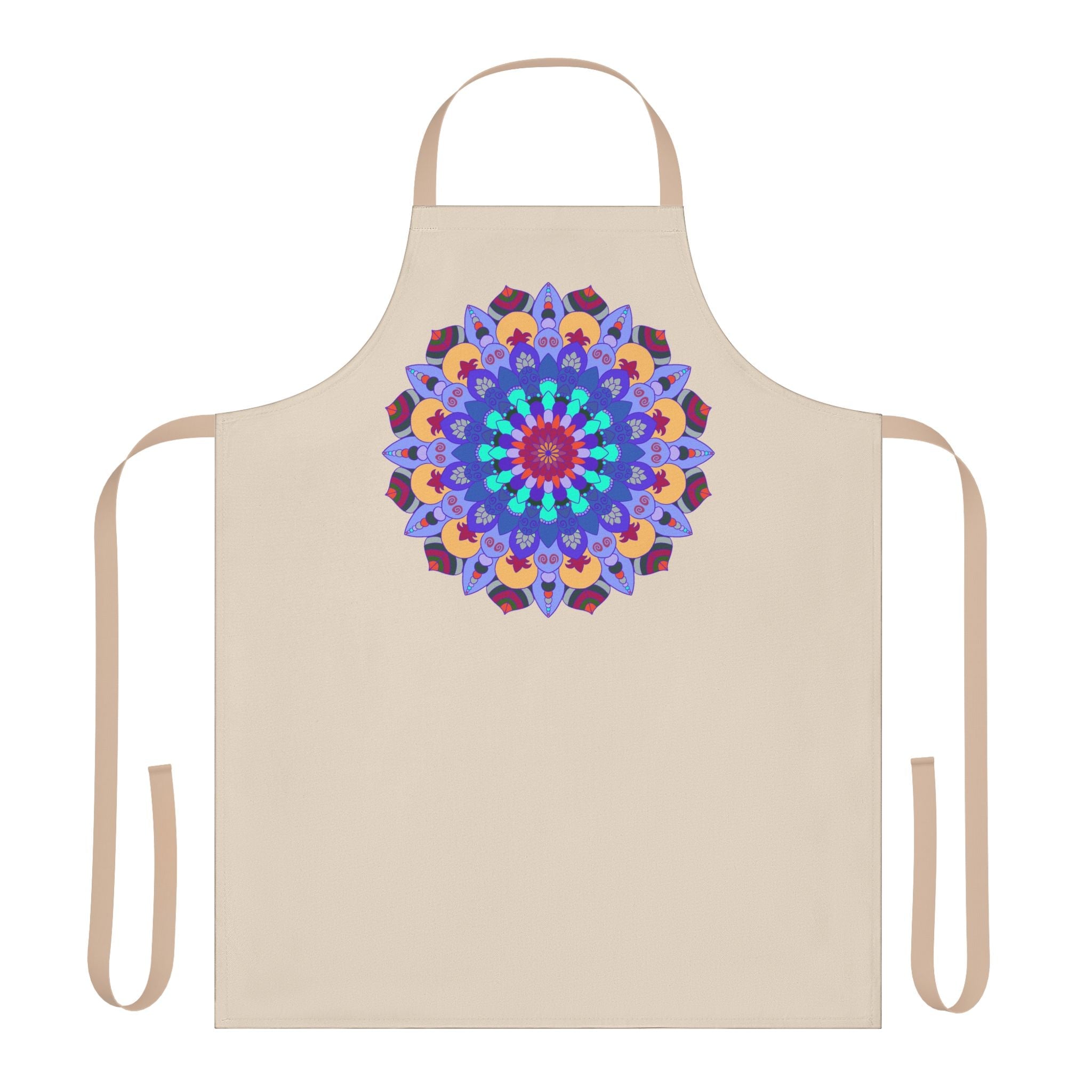 Mandala Art Apron - Colorful Floral Design All Over Prints - Blululi