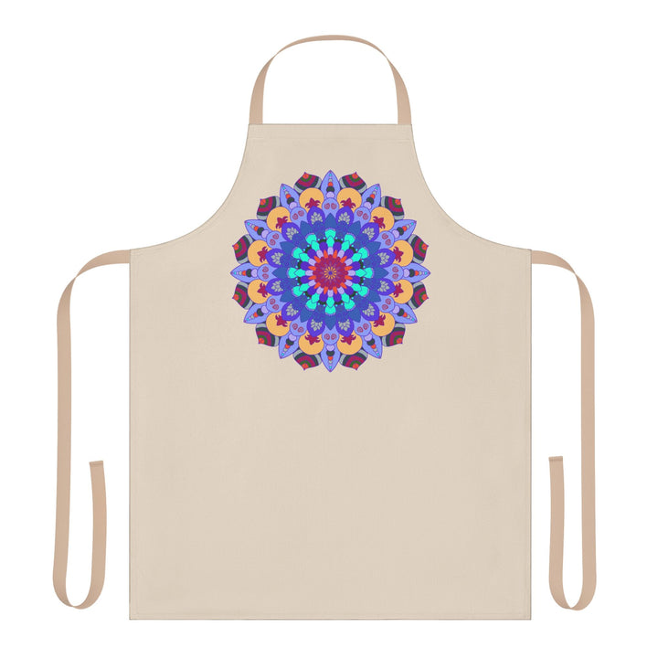 Mandala Art Apron - Colorful Floral Design All Over Prints - Blululi