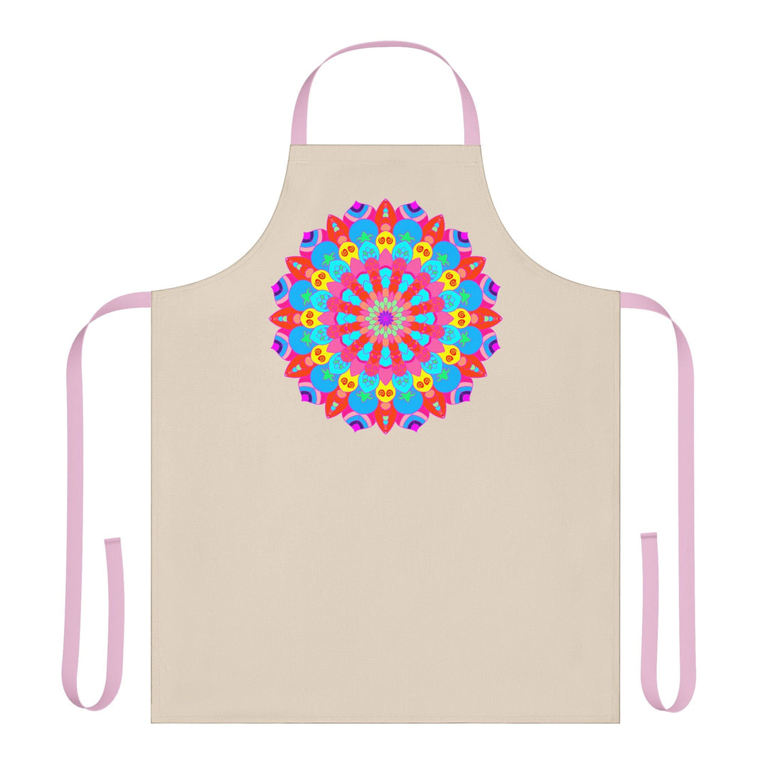 Mandala Art Apron - Colorful Floral Design All Over Prints - Blululi