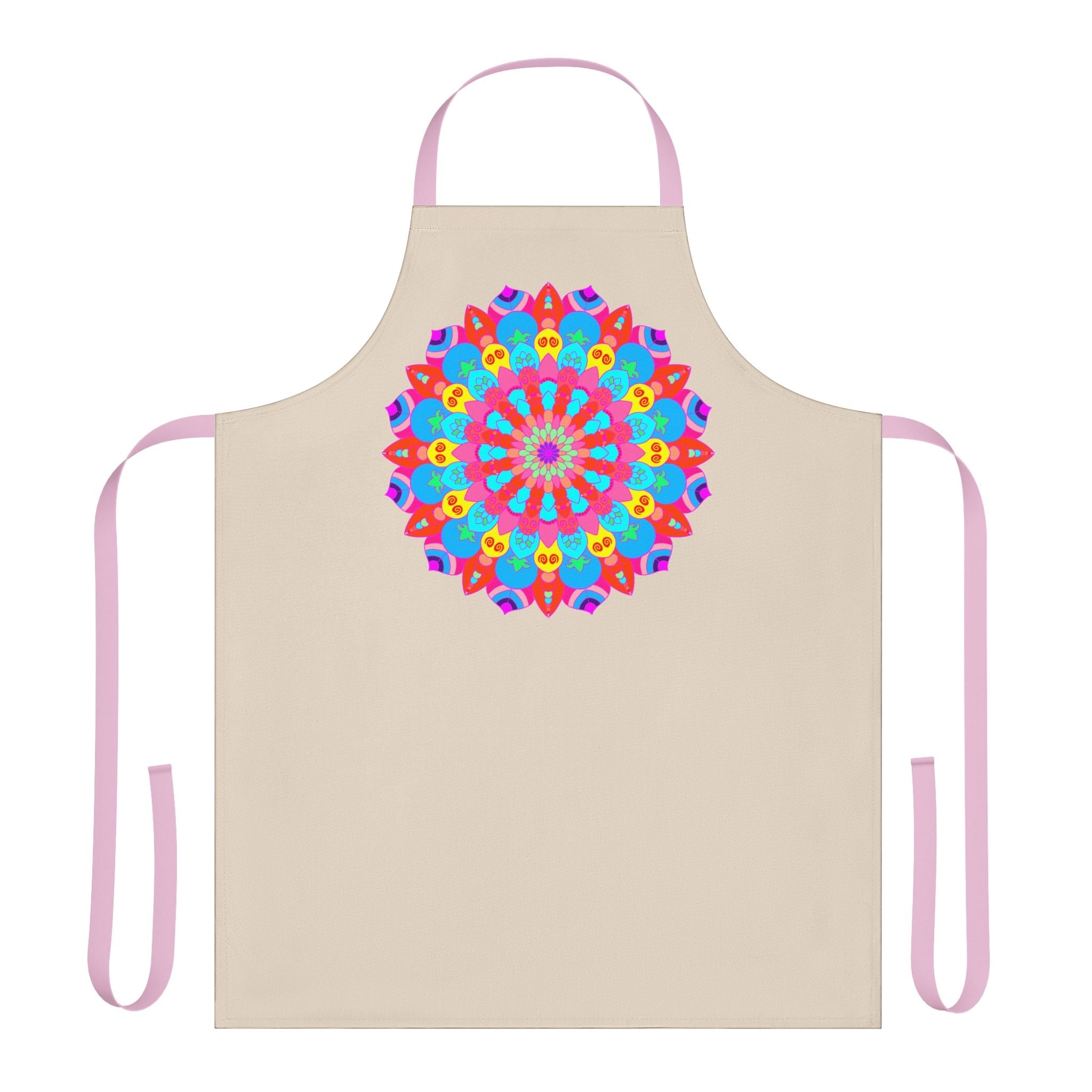 Mandala Art Apron - Colorful Floral Design All Over Prints - Blululi