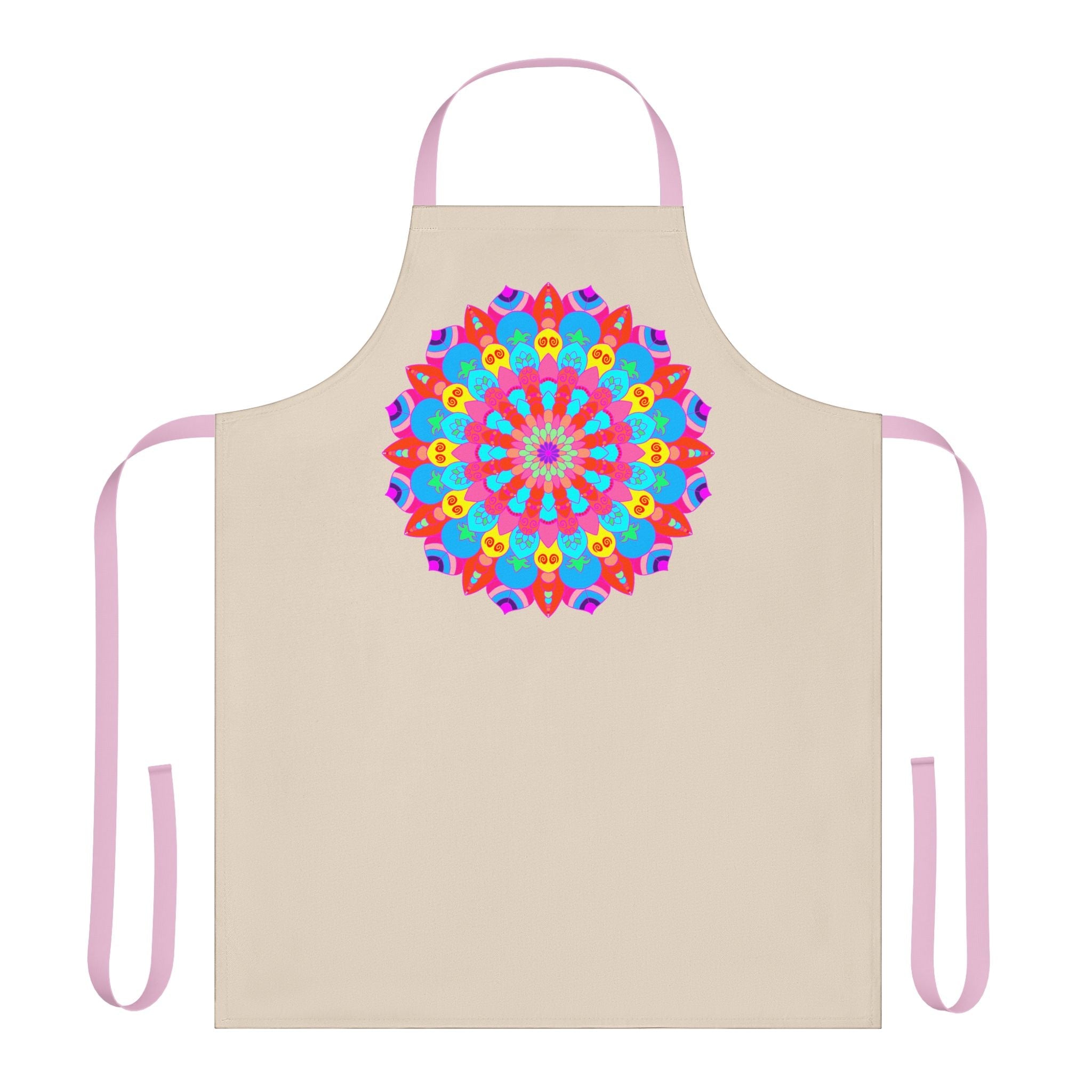 Mandala Art Apron - Colorful Floral Design All Over Prints - Blululi