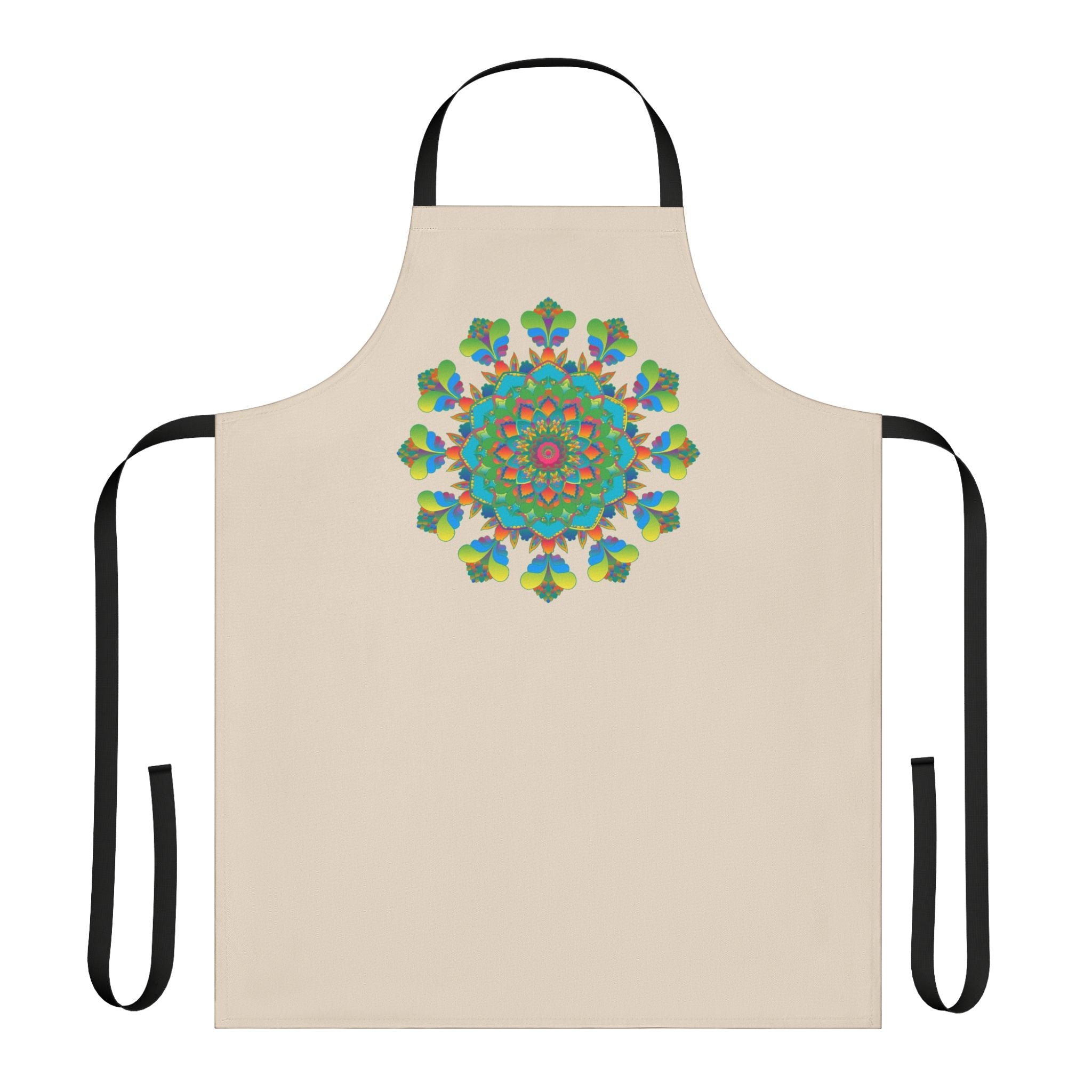 Mandala Art Apron - Colorful Floral Design All Over Prints - Blululi