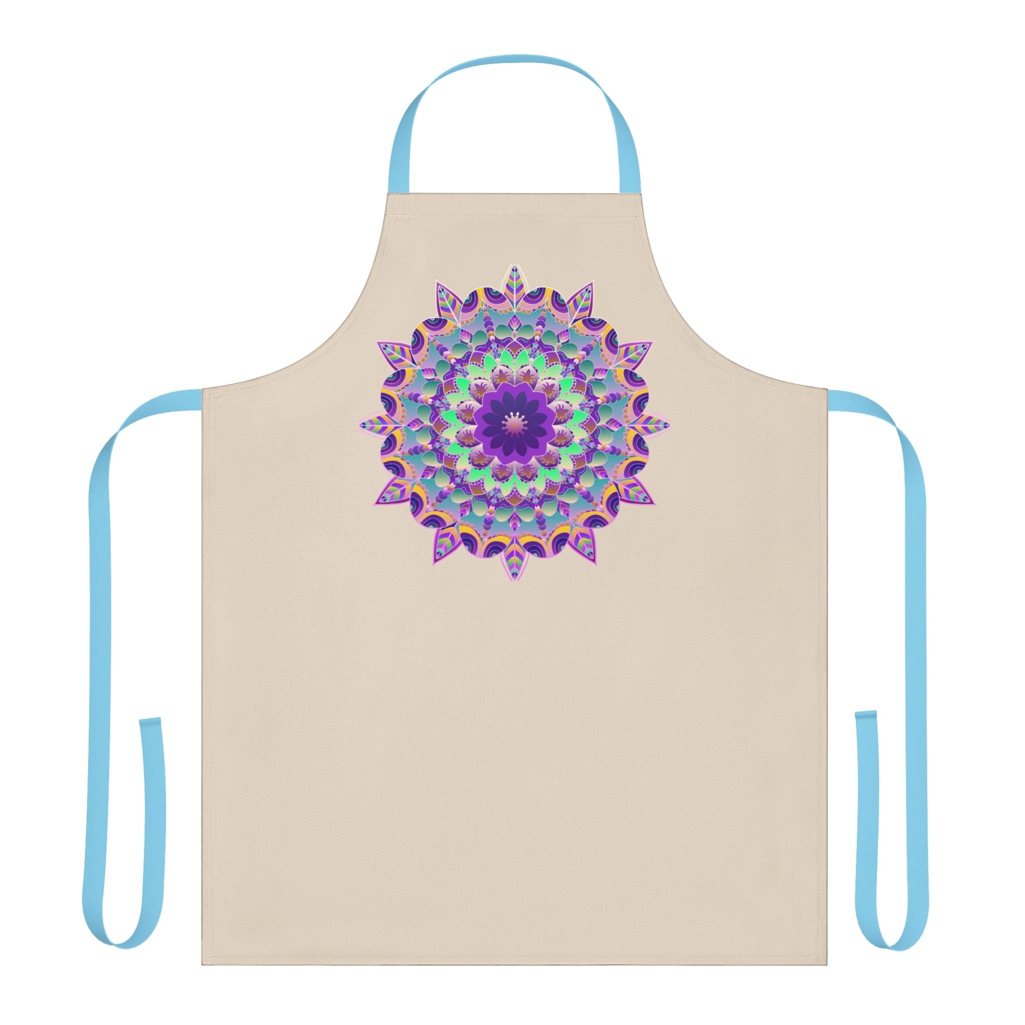 Mandala Art Apron - Colorful Floral Design All Over Prints - Blululi