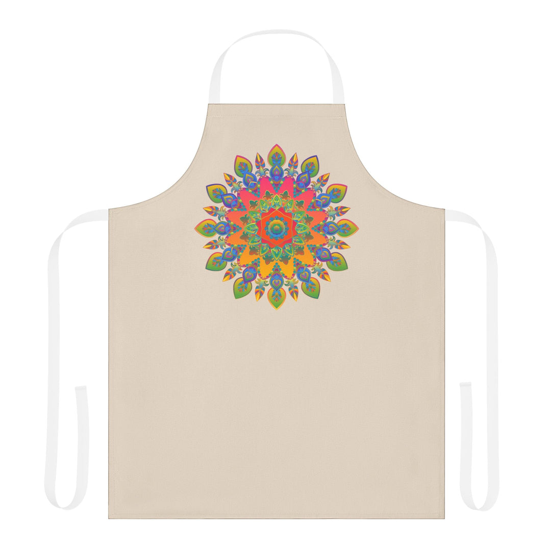 Mandala Art Apron - Colorful Floral Design All Over Prints - Blululi