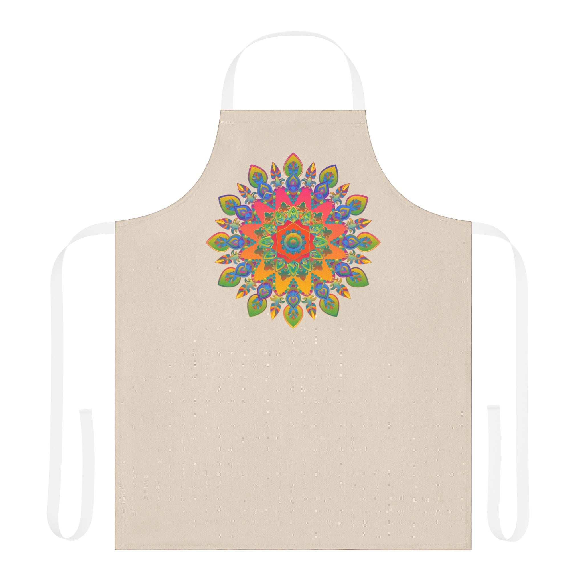 Mandala Art Apron - Colorful Floral Design All Over Prints - Blululi