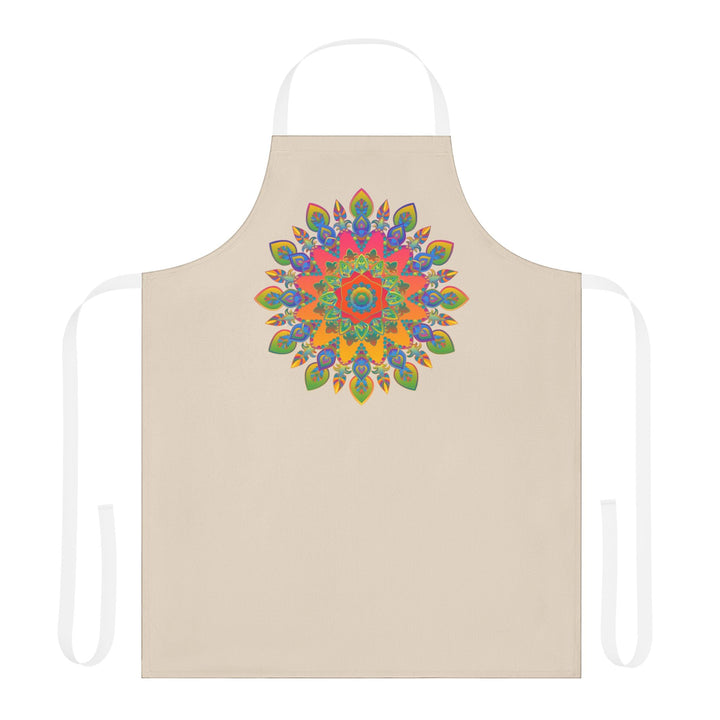 Mandala Art Apron - Colorful Floral Design All Over Prints - Blululi