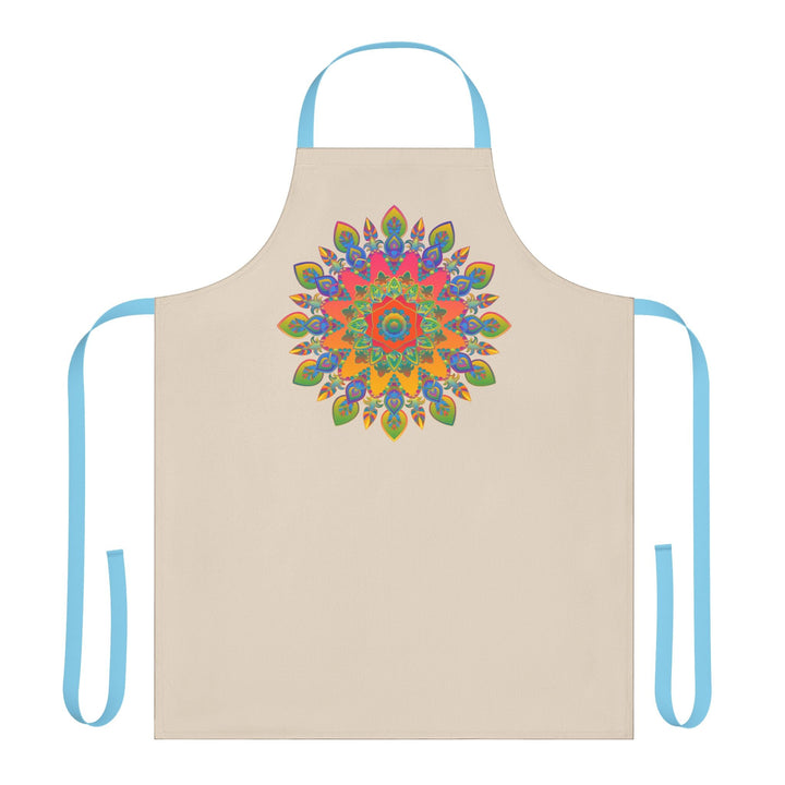 Mandala Art Apron - Colorful Floral Design All Over Prints - Blululi