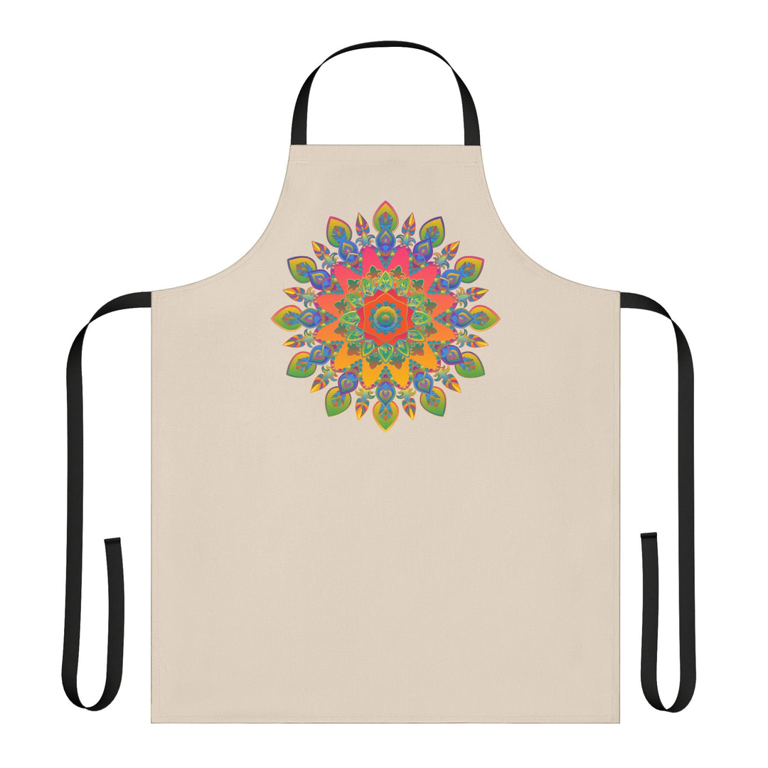 Mandala Art Apron - Colorful Floral Design All Over Prints - Blululi