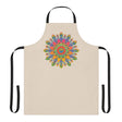 Mandala Art Apron - Colorful Floral Design All Over Prints - Blululi