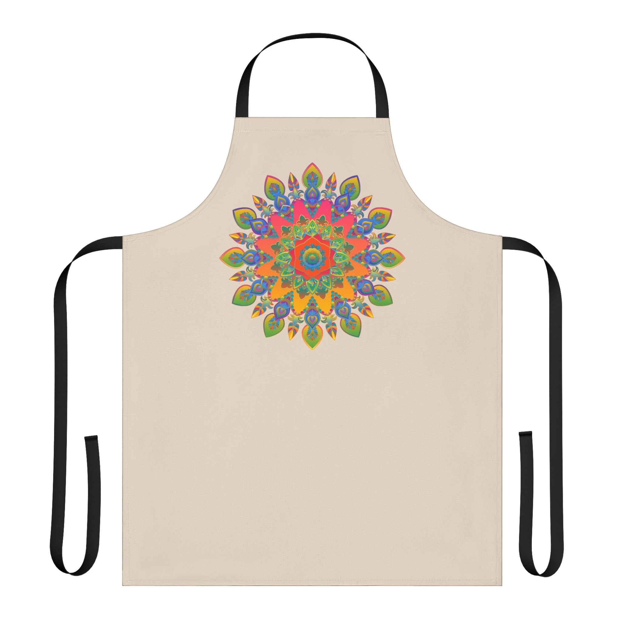 Mandala Art Apron - Colorful Floral Design All Over Prints - Blululi