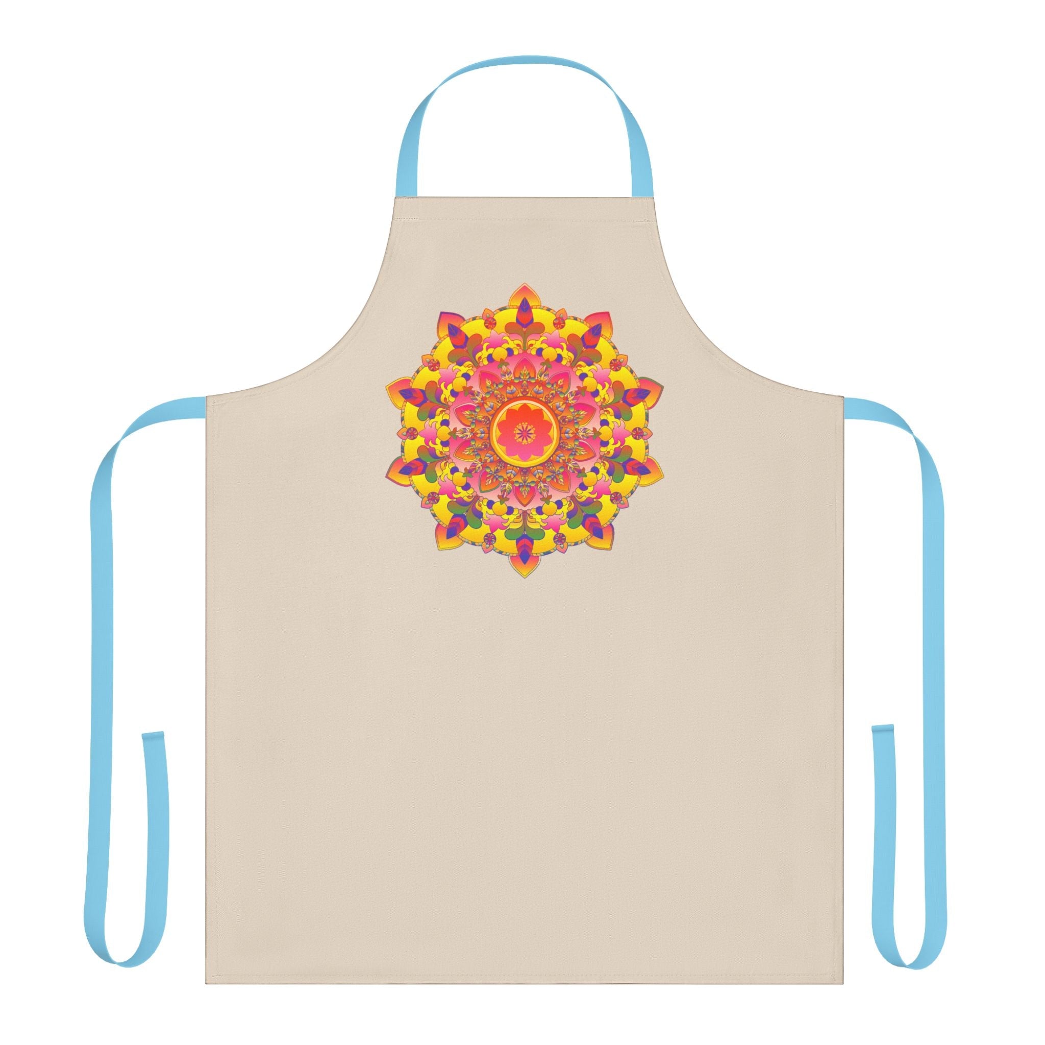 Mandala Art Apron - Colorful Floral Design All Over Prints - Blululi