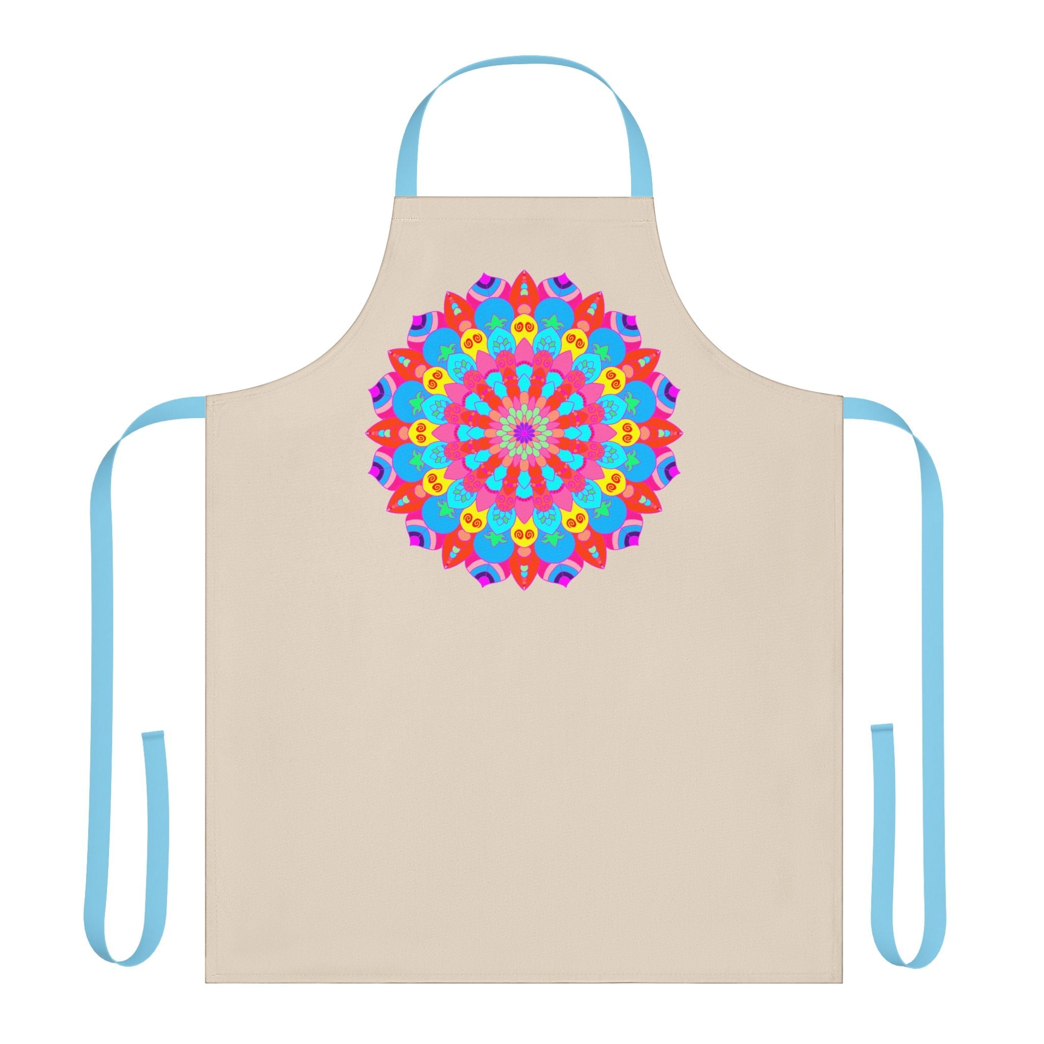 Mandala Art Apron - Colorful Floral Design All Over Prints - Blululi