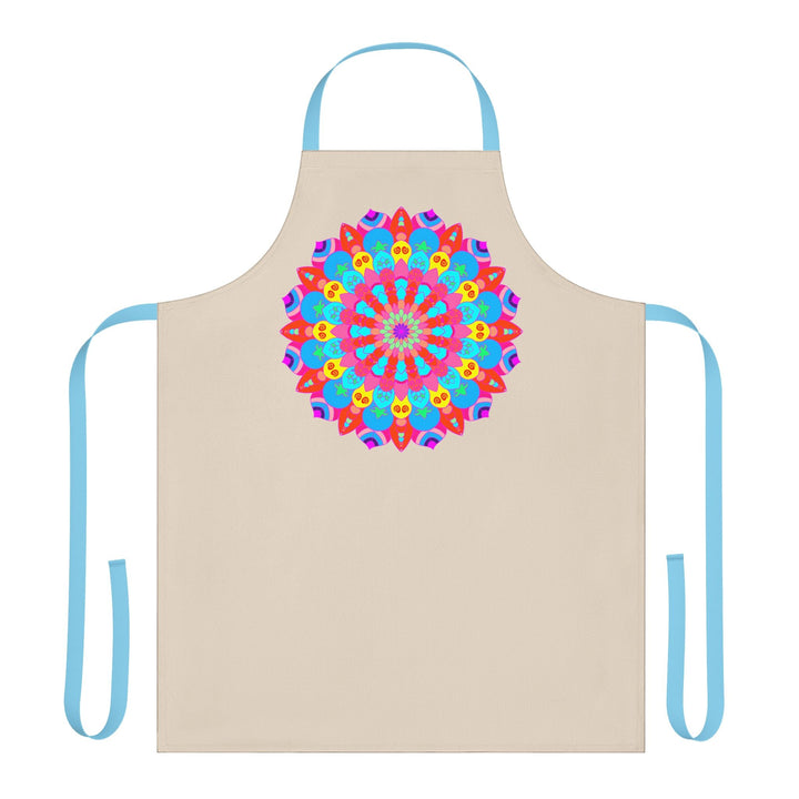 Mandala Art Apron - Colorful Floral Design All Over Prints - Blululi