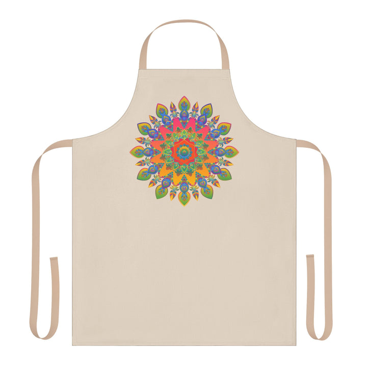 Mandala Art Apron - Colorful Floral Design All Over Prints - Blululi