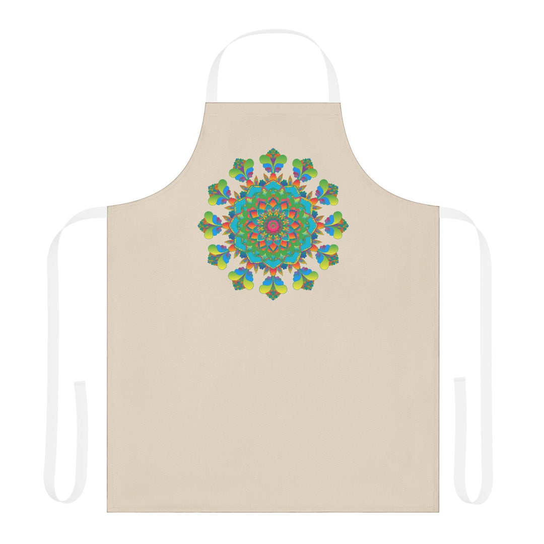 Mandala Art Apron - Colorful Floral Design All Over Prints - Blululi