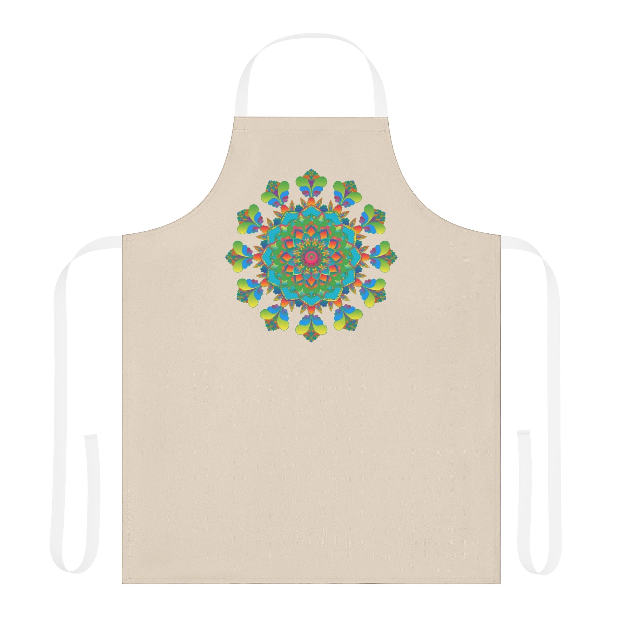 Mandala Art Apron - Colorful Floral Design All Over Prints - Blululi