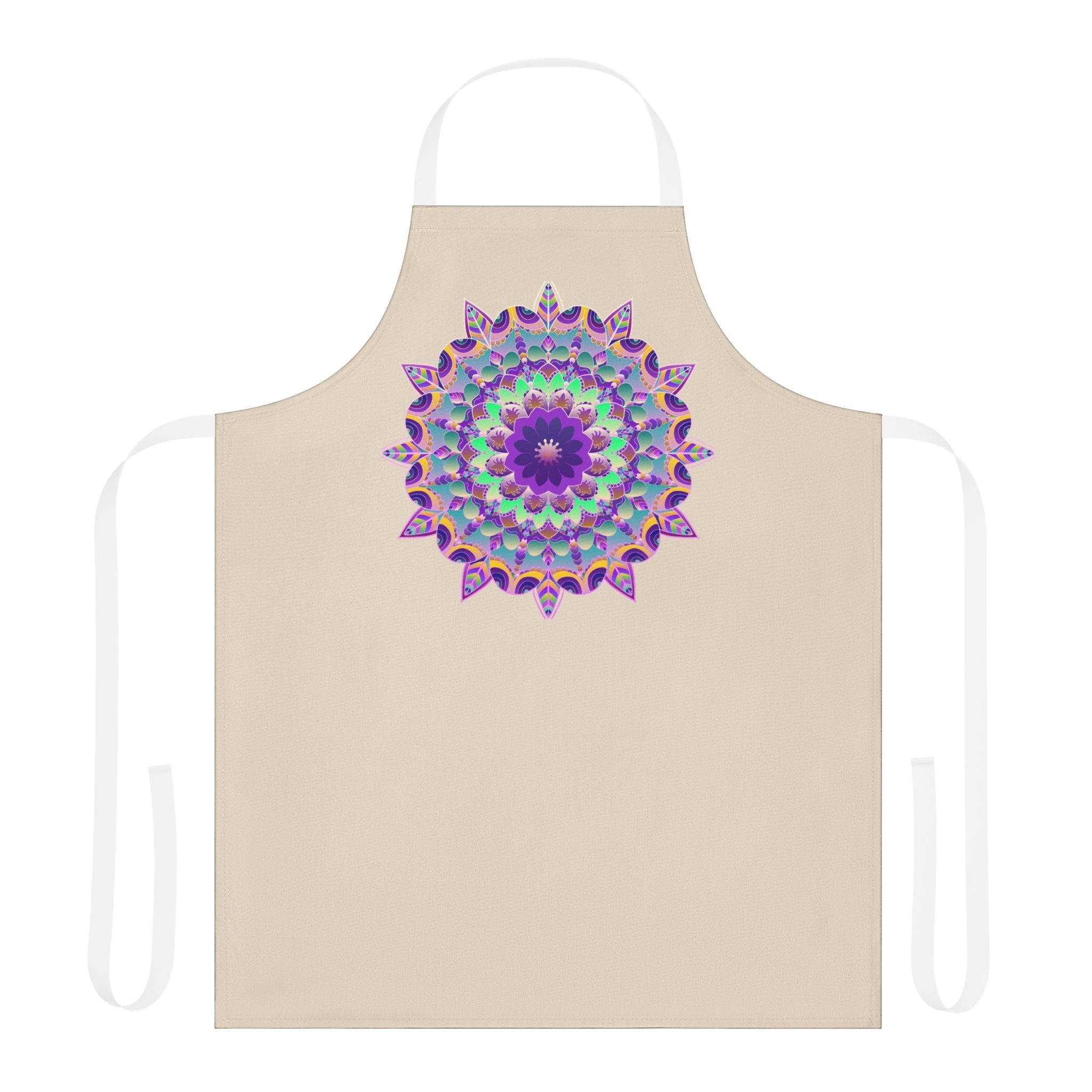 Mandala Art Apron - Colorful Floral Design All Over Prints - Blululi