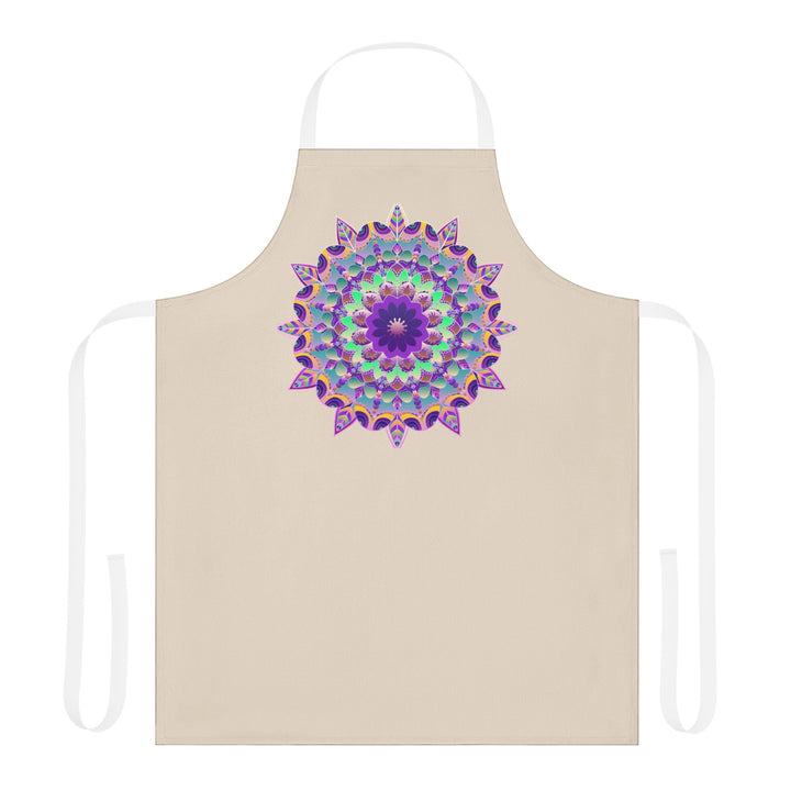 Mandala Art Apron - Colorful Floral Design All Over Prints - Blululi