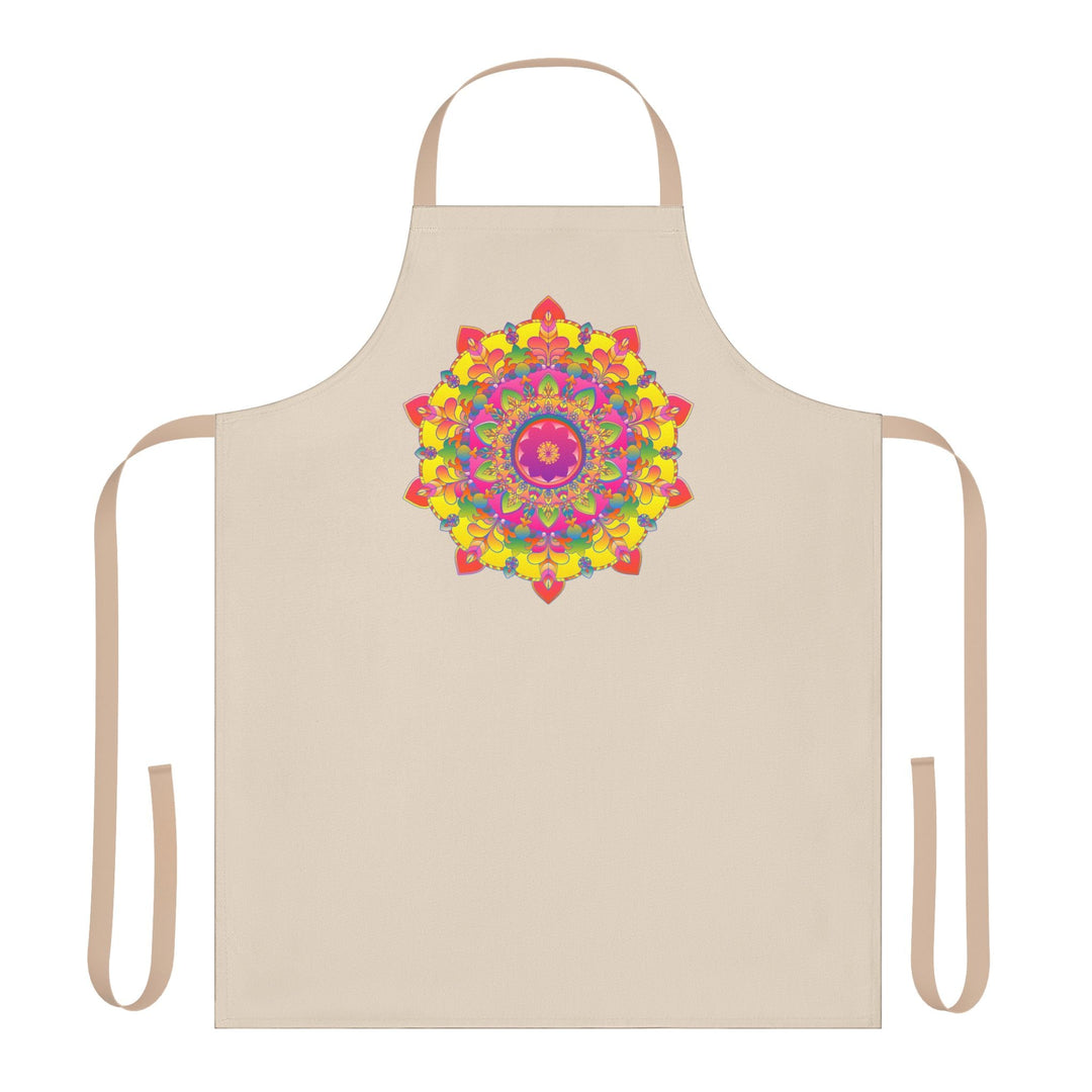 Mandala Art Apron - Colorful Floral Design All Over Prints - Blululi