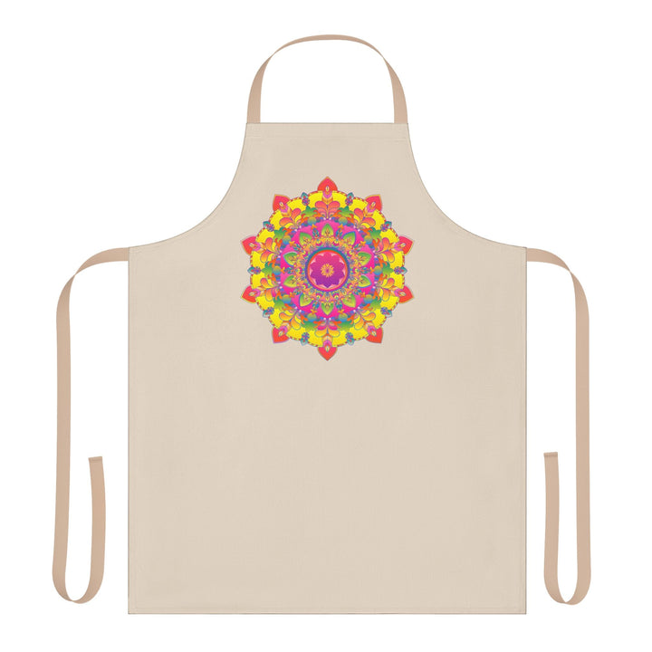 Mandala Art Apron - Colorful Floral Design All Over Prints - Blululi