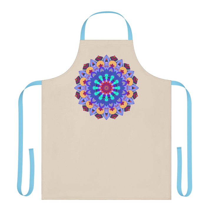 Mandala Art Apron - Colorful Floral Design All Over Prints - Blululi