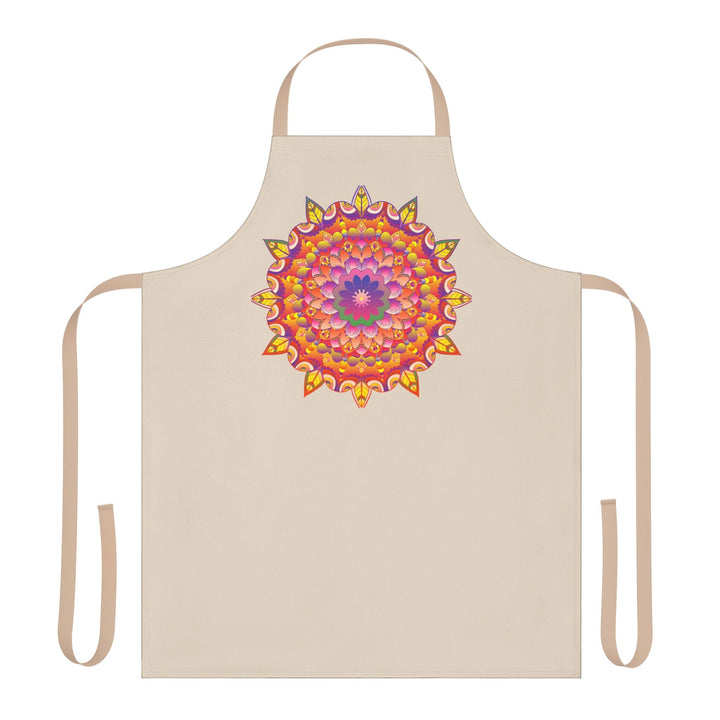 Mandala Art Apron - Colorful Floral Design All Over Prints - Blululi