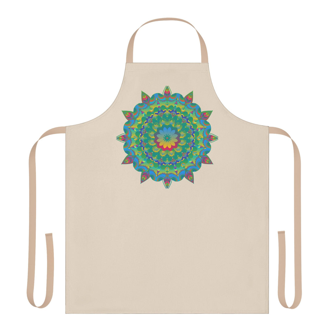 Mandala Art Apron - Colorful Floral Design All Over Prints - Blululi