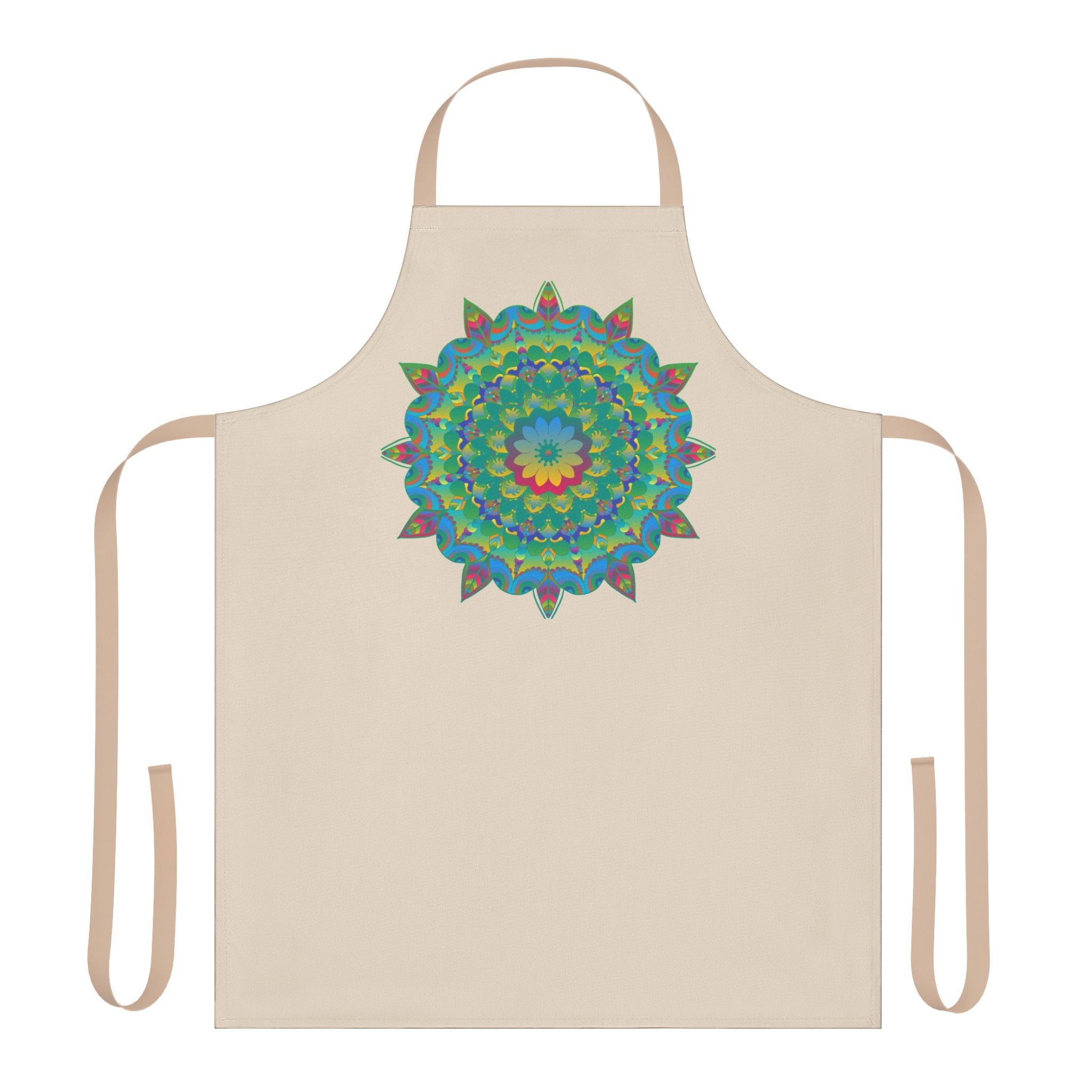 Mandala Art Apron - Colorful Floral Design All Over Prints - Blululi