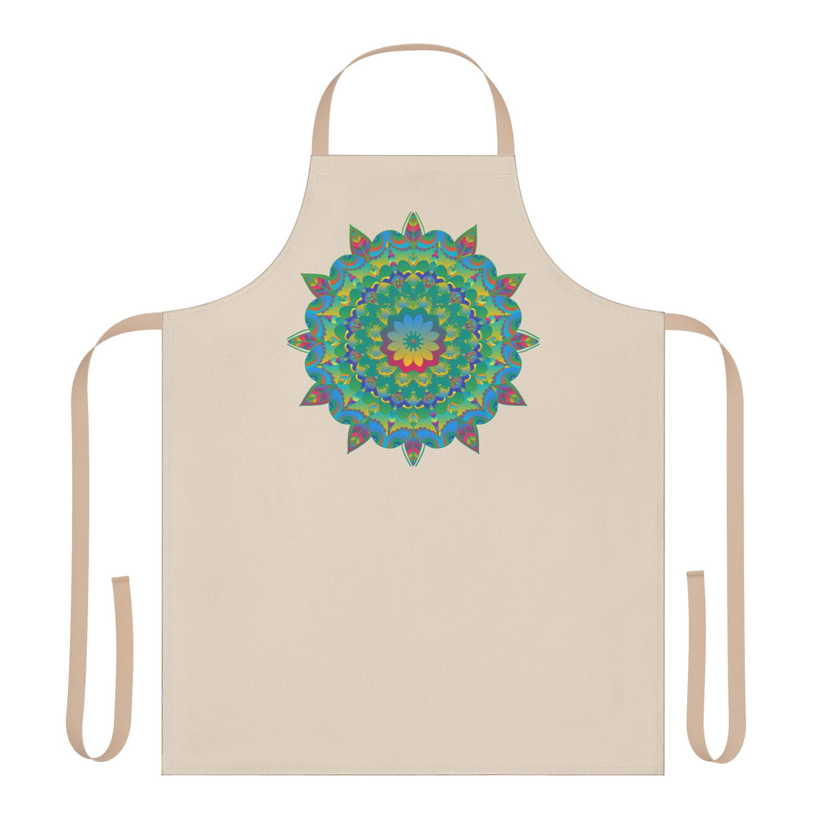 Mandala Art Apron - Colorful Floral Design All Over Prints - Blululi