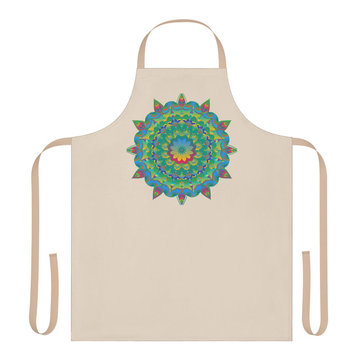 Mandala Art Apron - Colorful Floral Design All Over Prints - Blululi