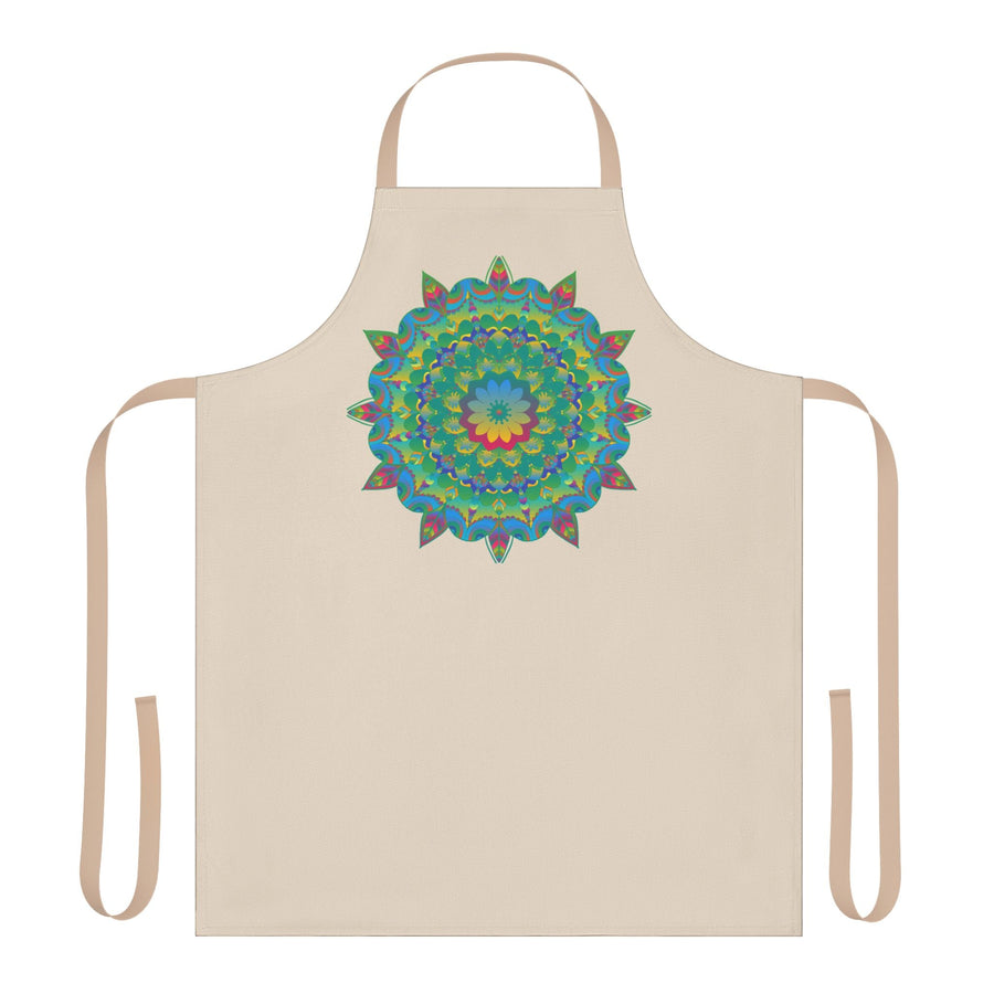 Mandala Art Apron - Colorful Floral Design All Over Prints - Blululi