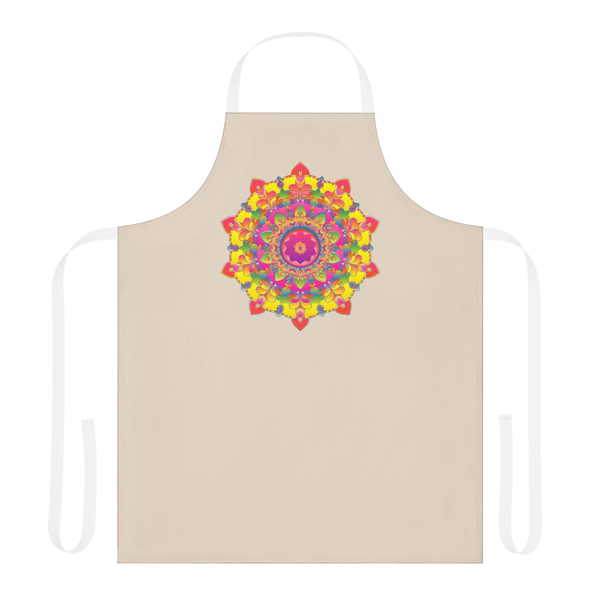 Mandala Art Apron - Colorful Floral Design All Over Prints - Blululi