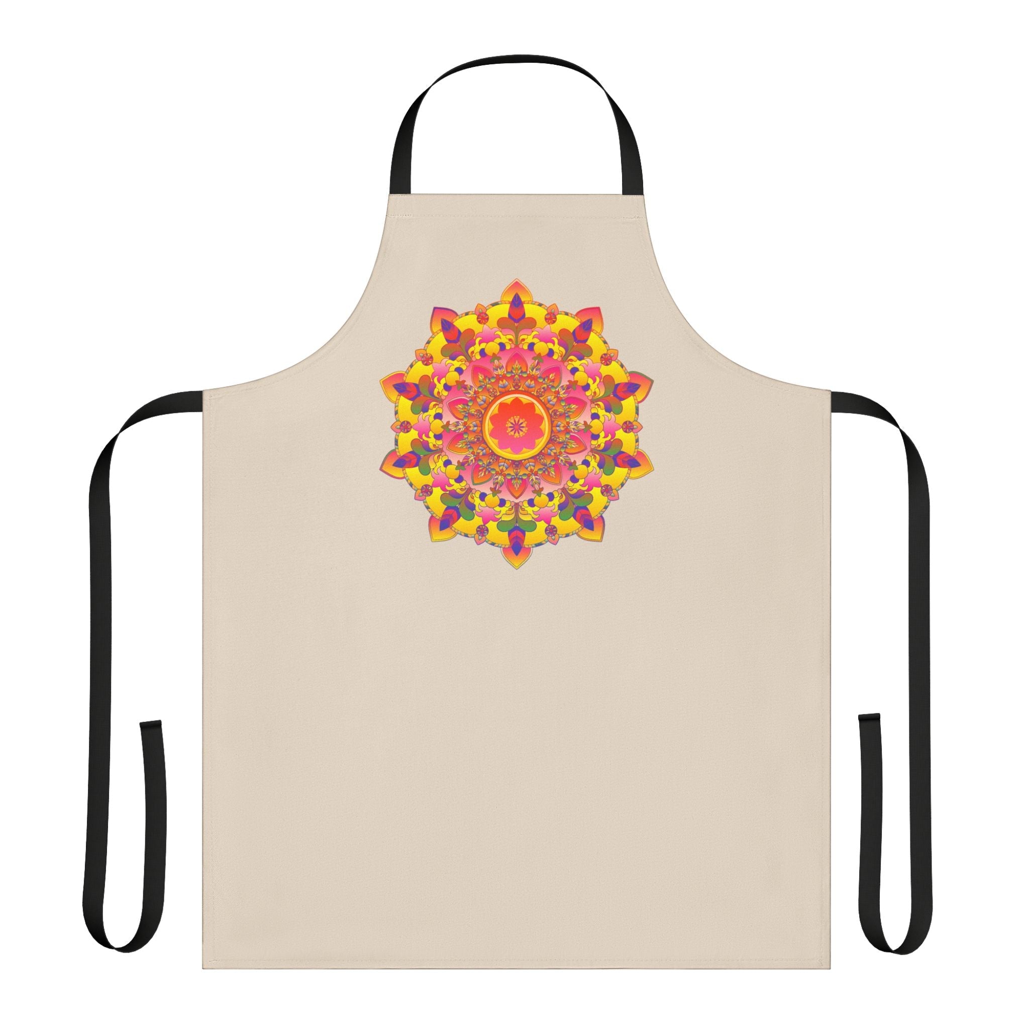 Mandala Art Apron - Colorful Floral Design All Over Prints - Blululi