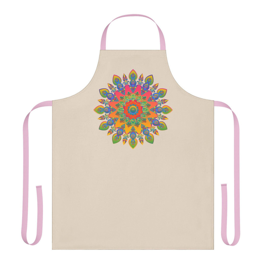 Mandala Art Apron - Colorful Floral Design All Over Prints - Blululi