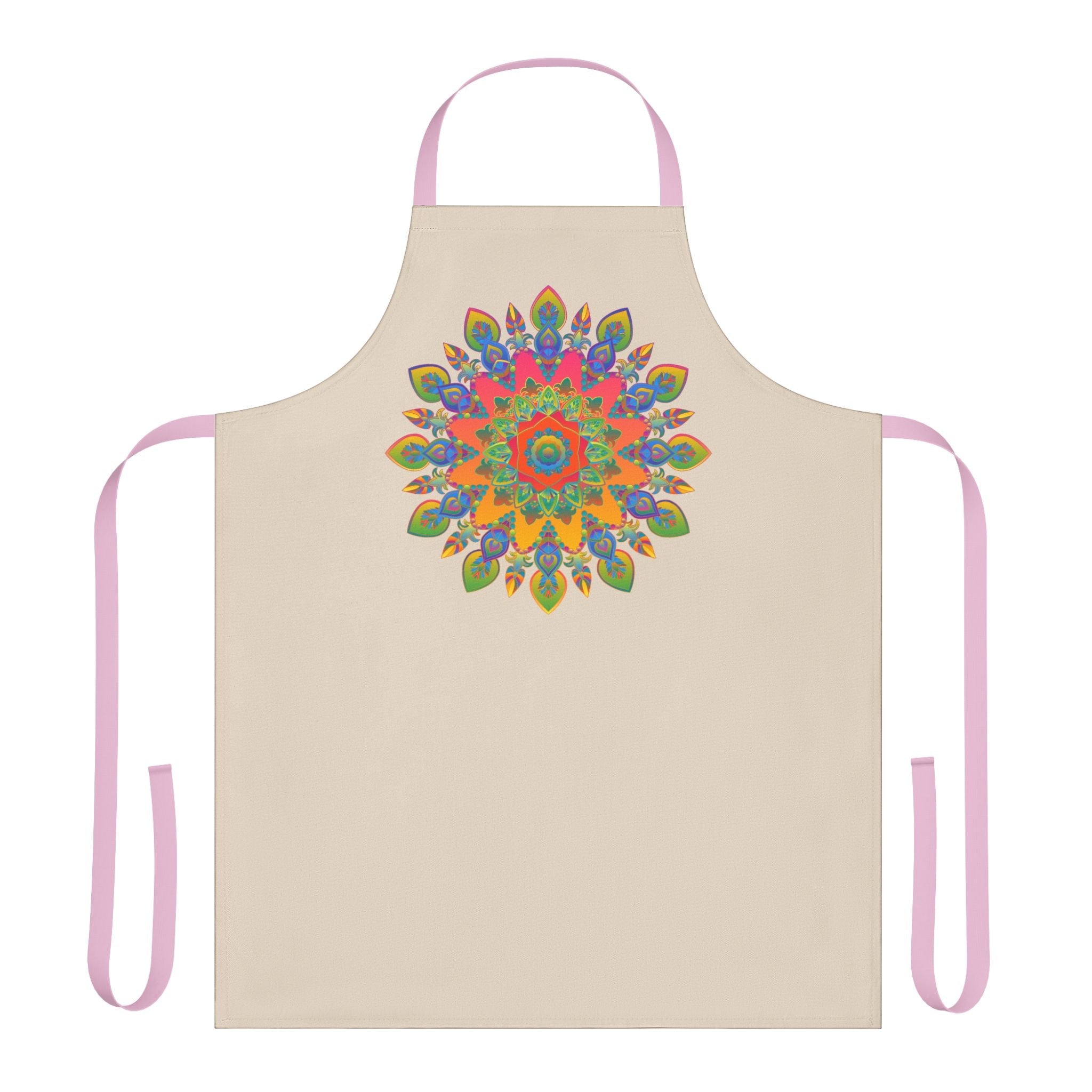 Mandala Art Apron - Colorful Floral Design All Over Prints - Blululi