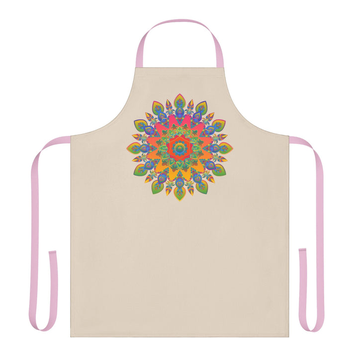 Mandala Art Apron - Colorful Floral Design All Over Prints - Blululi