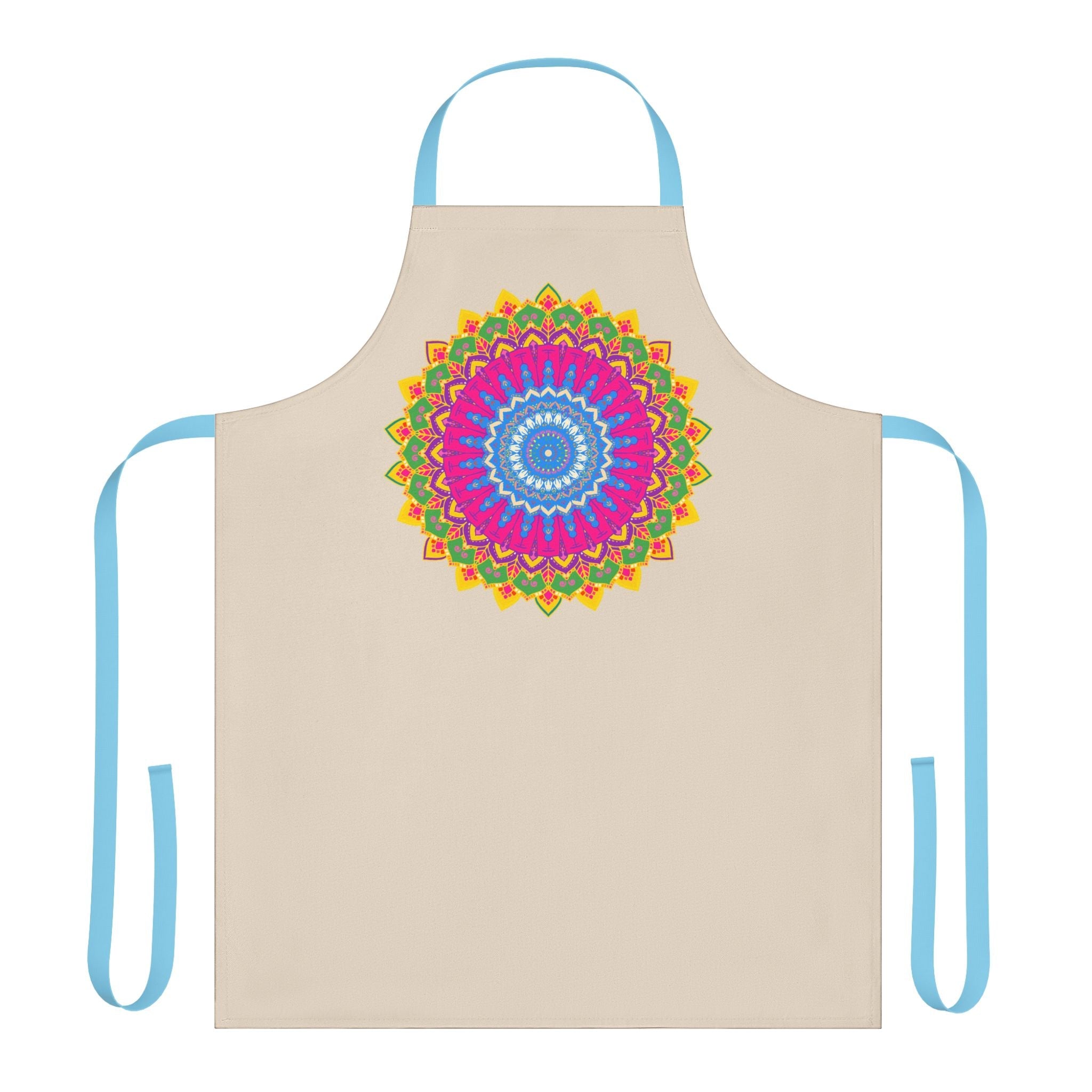 Mandala Art Apron - Colorful Floral Design All Over Prints - Blululi