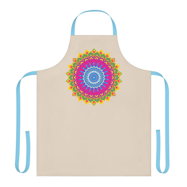 Mandala Art Apron - Colorful Floral Design All Over Prints - Blululi