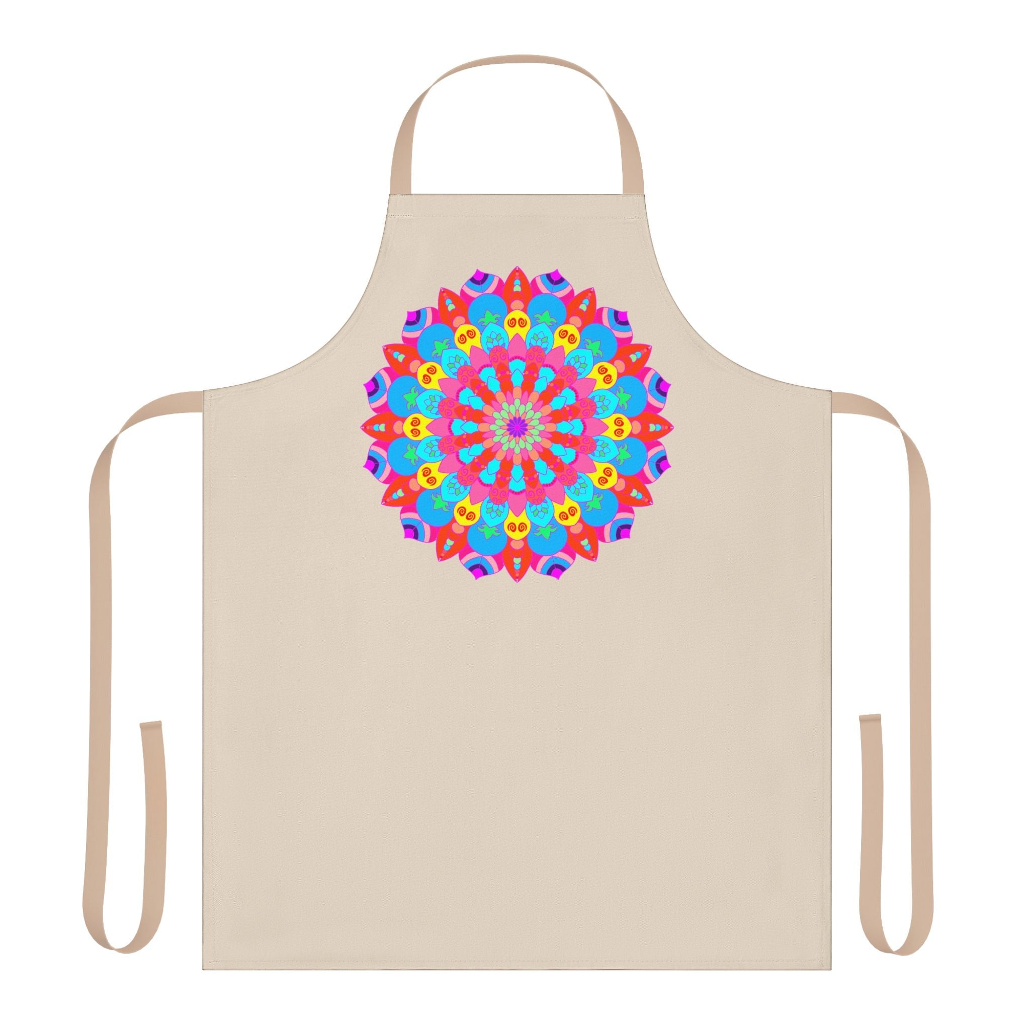 Mandala Art Apron - Colorful Floral Design All Over Prints - Blululi