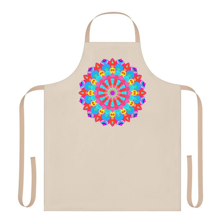 Mandala Art Apron - Colorful Floral Design All Over Prints - Blululi