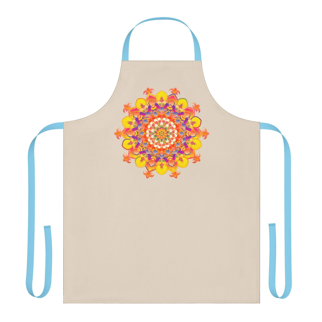 Mandala Art Apron - Colorful Floral Design All Over Prints - Blululi