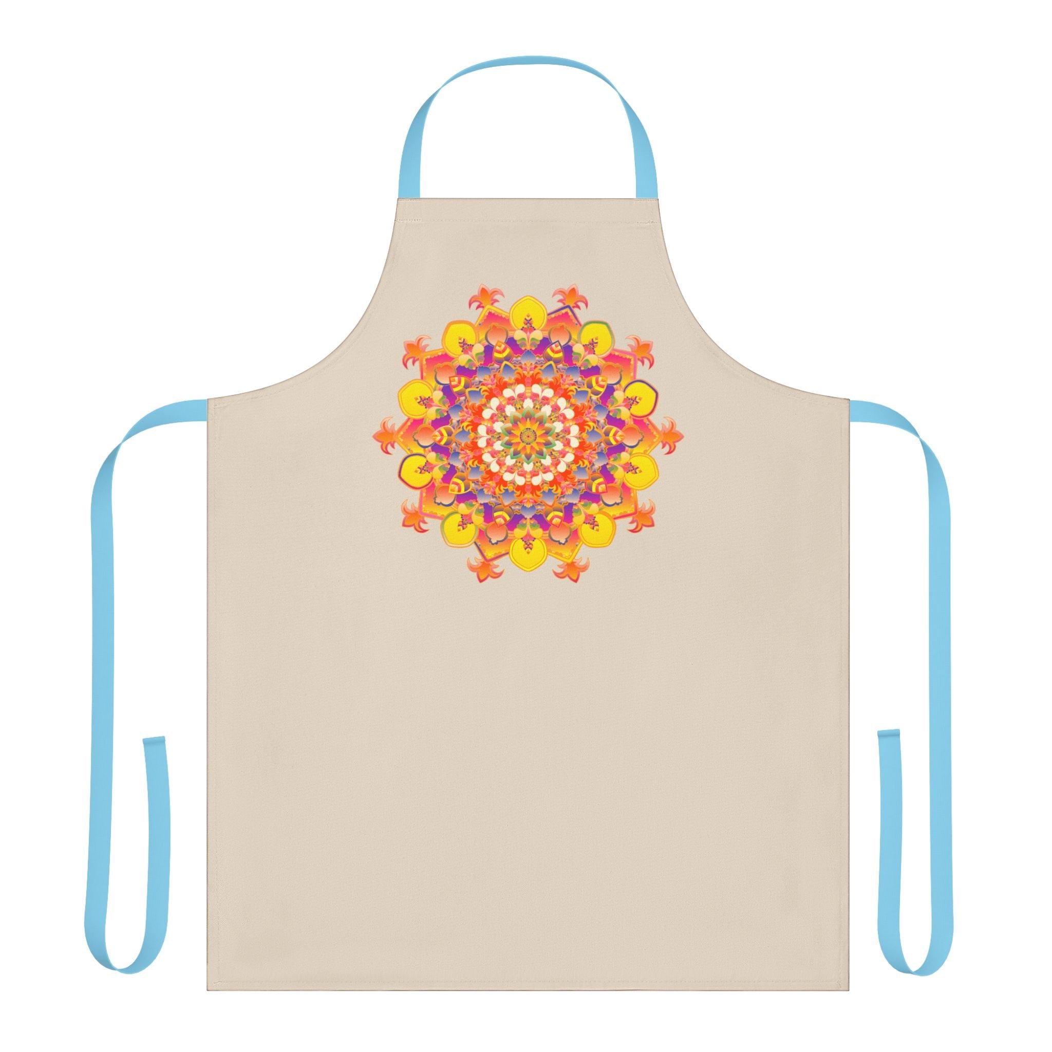 Mandala Art Apron - Colorful Floral Design All Over Prints - Blululi