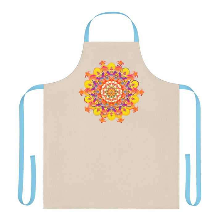 Mandala Art Apron - Colorful Floral Design All Over Prints - Blululi