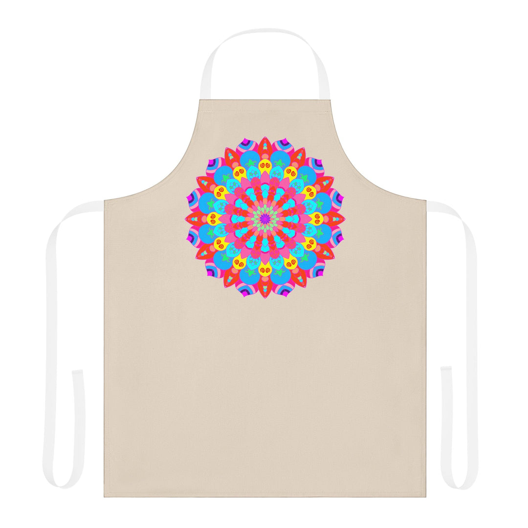 Mandala Art Apron - Colorful Floral Design All Over Prints - Blululi